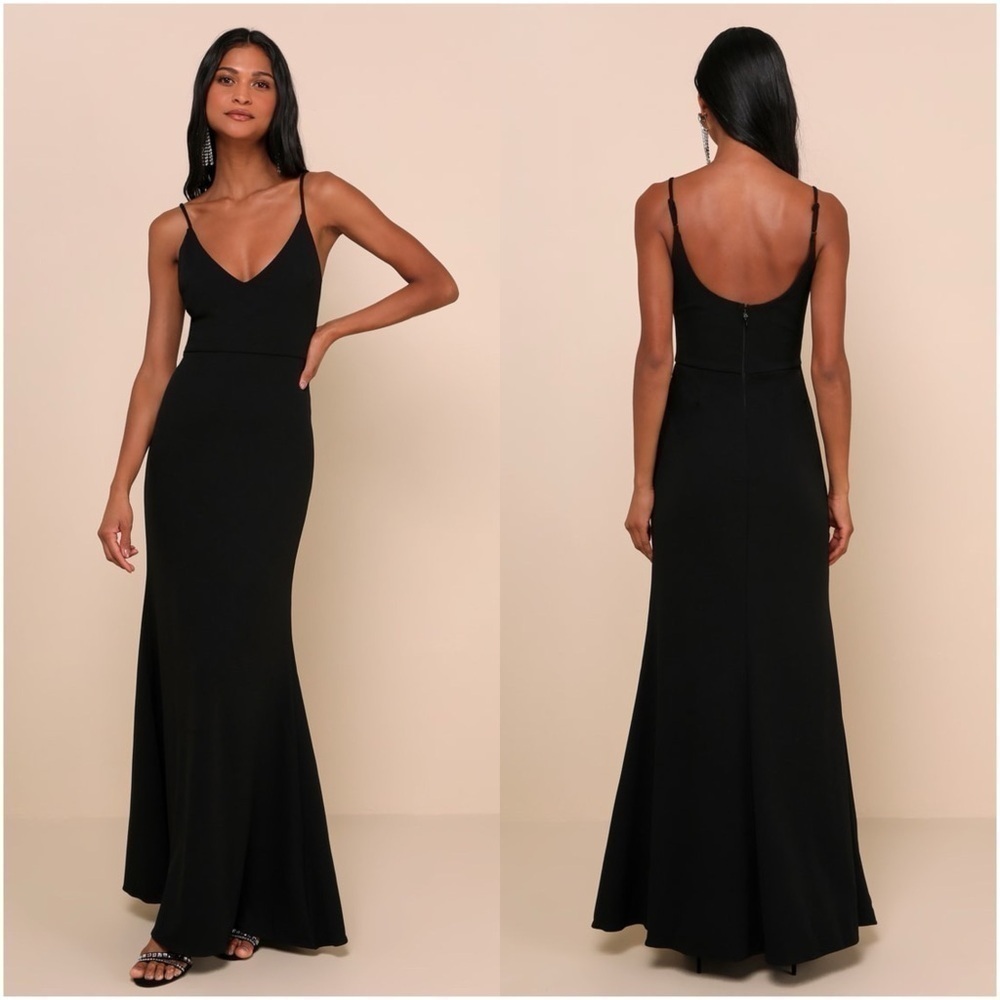 LULU’S Infinite Glory Black Maxi Dress